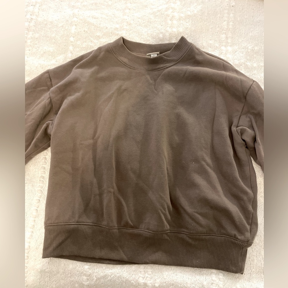 A new day brown crewneck sweatshirt